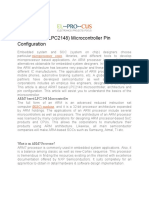 ARM7 Based (LPC2148) Microcontroller Pin Configuration: Microprocessor Cores