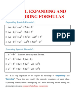 Special Expanding and Factoring Formulas: B Ab A B A B Ab A B A B Ab B A A B A B Ab B A A B A