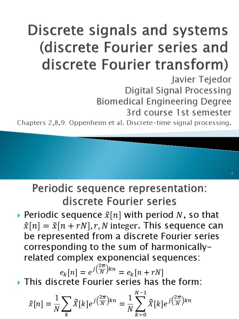 Javier Tejedor Digital Signal Processing Biomedical Engineering Degree