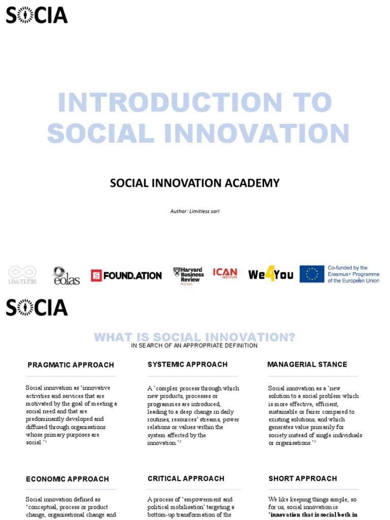 Introduction to Social Innovation | PDF | Innovation | Entrepreneurship
