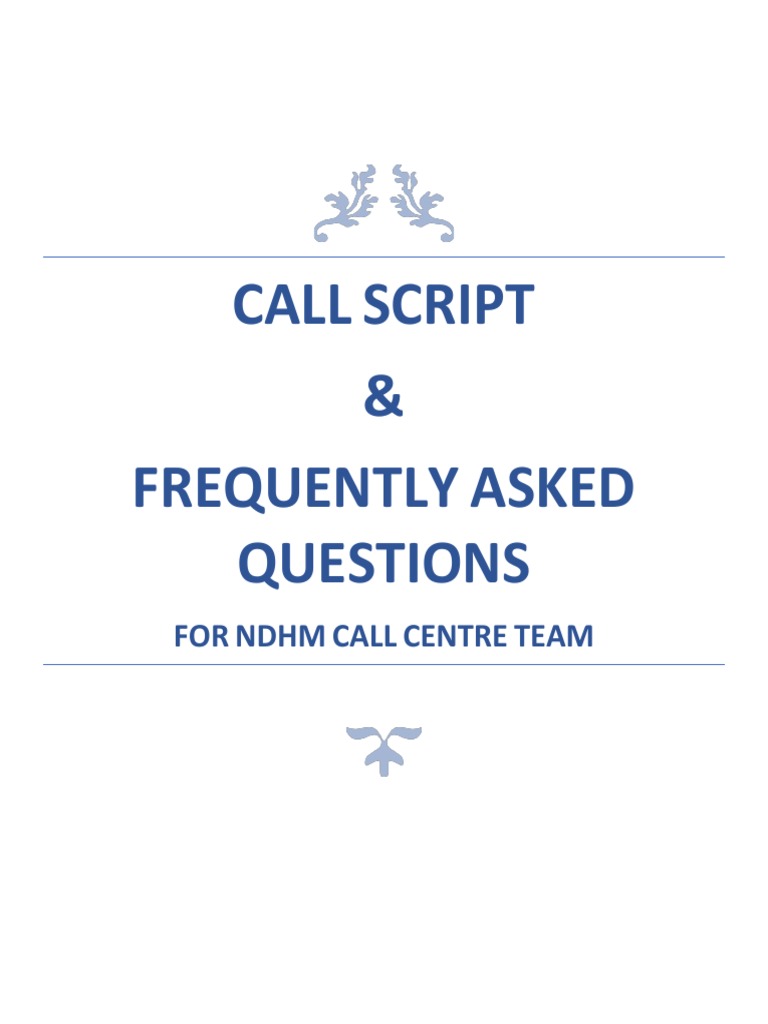 Call Script and FAQ | PDF | Electronic Health Record | Medical Record