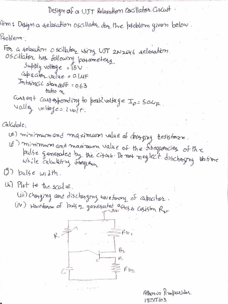 UJT Relaxation Oscillator Design PDF