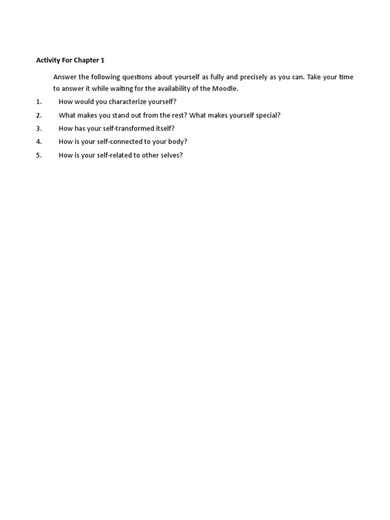 Activity Chapter 1 | PDF