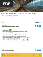 Unit 1: Getting Started: Week 3: SAP S/4HANA Migration Cockpit - Direct Transfer Approach