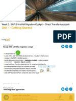 Unit 1: Getting Started: Week 3: SAP S/4HANA Migration Cockpit - Direct Transfer Approach