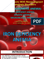 4 Hypoproliferative Anemias - Iron Deficiency-Aplastic-Megaloblastic Anema