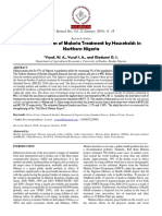 Economic Burden of Malaria Treatment by Households