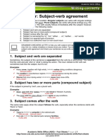 WC - Grammar Subject Verb Agreement