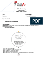 Python Worksheet 1