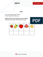 Vocabulary - Obst - Fruits