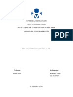 Evolucion Del Derecho Mercantil