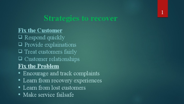 Effective Customer Recovery Strategies | PDF | Career & Growth