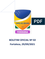 Boletim Oficial Nº 02 Copa Do Brasil Fem 2021