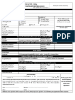 Application Form Death Certificate Late Entry Order: (This Photo Is For Scanning Do Not Cross Sign)