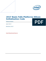 Basin Falls Silicon Initialization Code Release Notes Rev 0.8.2
