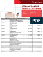 Bank statement transaction history and balance