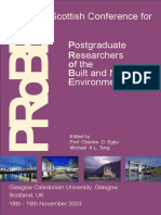 The First Scottish Conference For: Postgraduate Researchers of The Built and Natural Environment