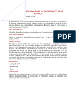 Informe de Papilomatosis Berruga 2