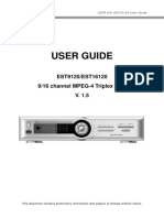 User Guide: EST9120/EST16120 9/16 Channel MPEG-4 Triplex DVR V. 1.5