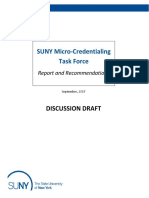 SUNY Micro-Credentialing Task Force: Discussion Draft