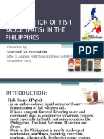 Fermentation Process of Fish Sauce in The Philippines