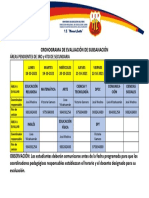 Cronograma de Evaluación de Subsanación 2021 - 3ro y 4to