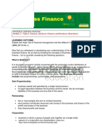 PRINTABLE LEARNING MATERIAL ON BUSINESS FINANCE