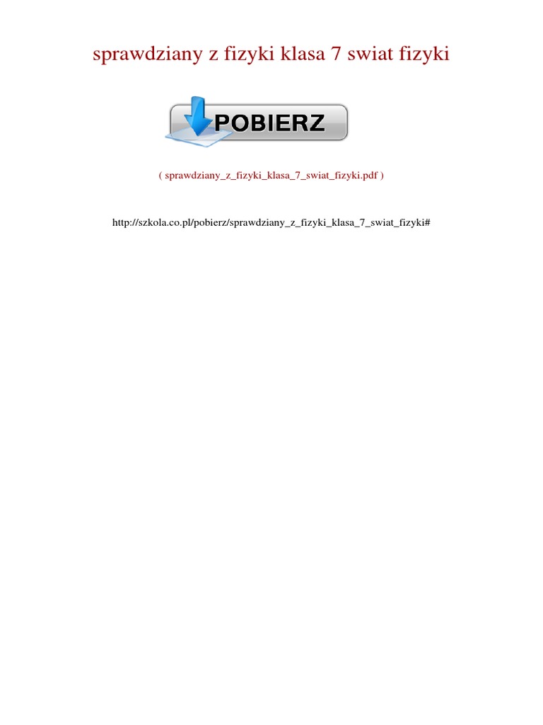 zbiór zadań z fizyki klasa 7 pdf