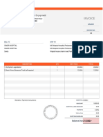 Invoice For Software Upgradation