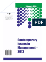 Problems of Management in The 21st Century, Vol. 6, 2013