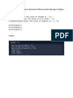Task 1: Write A Program To Demonstrate Different Number Data Types in Python