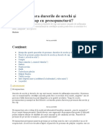 Puteți Ameliora Durerile de Urechi Și Durerile de Cap Cu Presopunctură