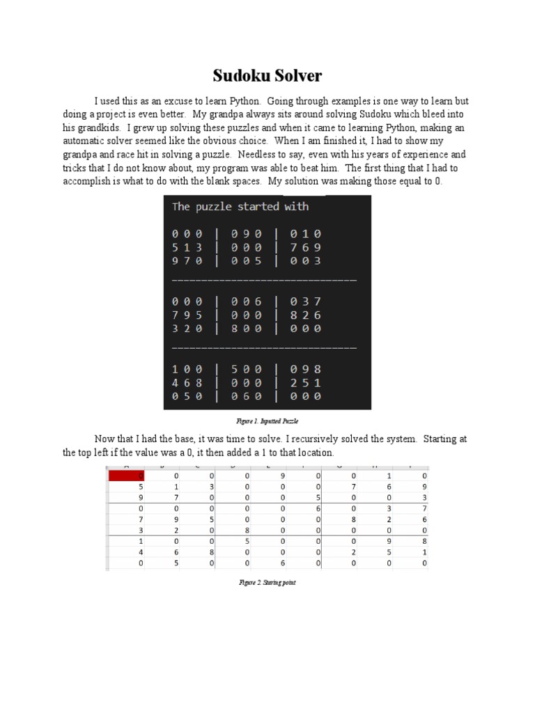 Sudoku Solver Report PDF Algorithms Software Engineering