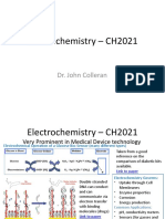 Electrochemistry, Lectures1&2 - CH2021