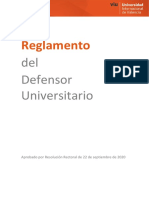 Reglamento Defensor Universitario
