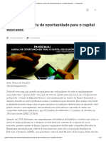 6B-SOUZA, Artur; EVANGELISTA, Olinda (2020) Pandemia; Janela de oportunidade para o capital educador