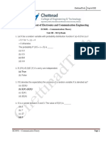 Department of Electronics and Communication Engineering: EC8491 - Communication Theory Unit III - MCQ Bank