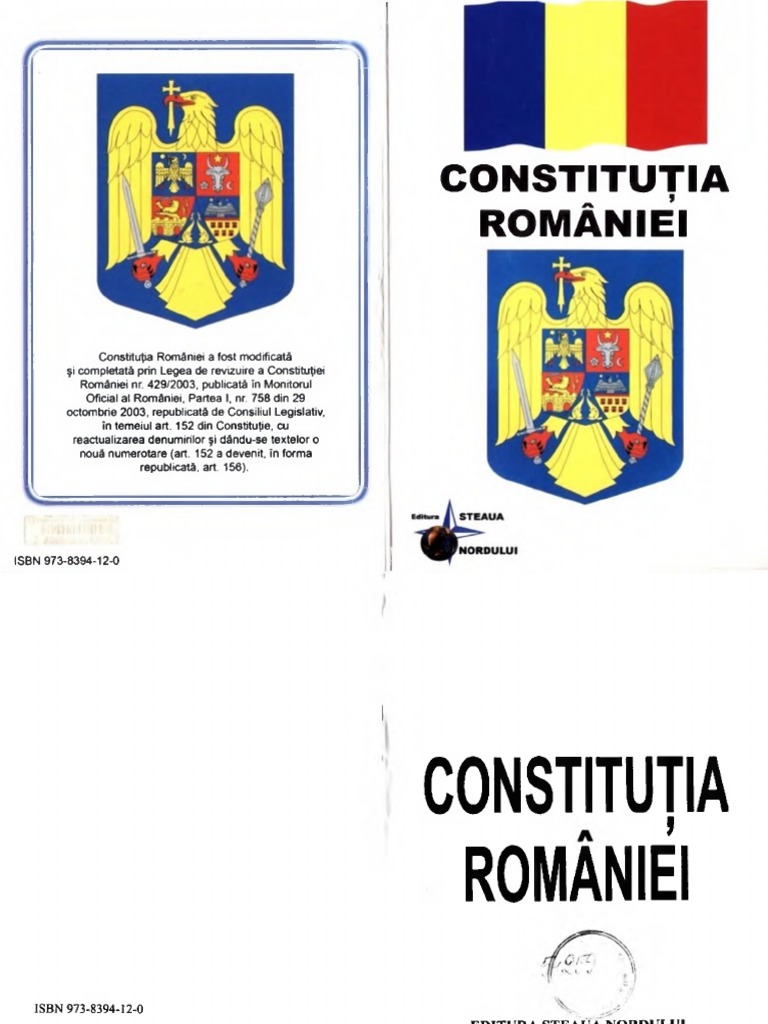 Constitutia Romaniei - 2003 | PDF
