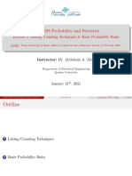 STAT328 Probability and Statistics: Lecture 2: Listing/Counting Techniques & Basic Probability Rules