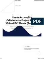 RACI Matrix To Accomplish Collaborative Project Success