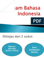 Pertemuan 1 - Ragam Bahasa Indonesia