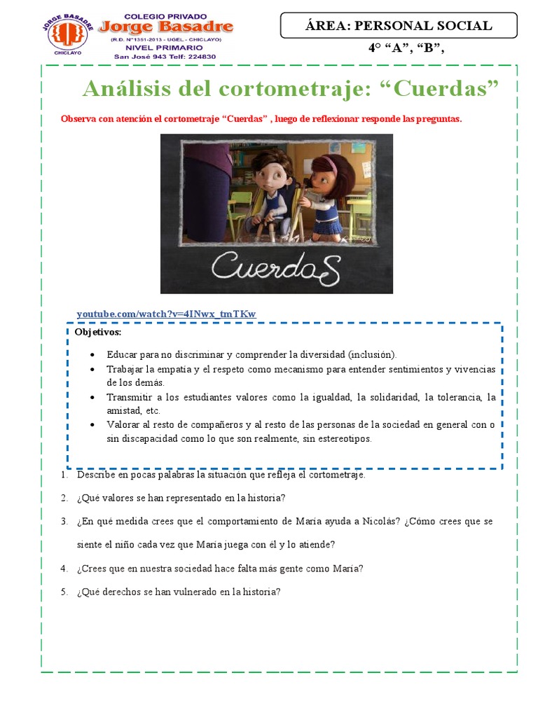 Cual Es El Mensaje Del Cortometraje Cuerdas? – OUCEBE