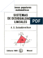 Sistemas de Desigualdades Lineales - A. S. Solodóvnikov - MIR