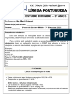 Estudo Dirigido 7º Bimestre - 3º Anos - LP