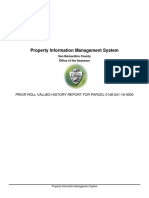 Property Information Management System: Prior Roll Values History Report For Parcel 0148-241-16-0000