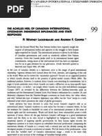 Indigenous Diplomacies and State Responses