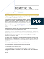 Online TDC Registration Form: Company Rules and Regulations