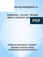 Actividad de Aprendizaje 19 Evidencia 7 Taller Talking About Logistics Workshop