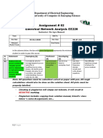 Assignment # 02 Electrical Network Analysis EE228