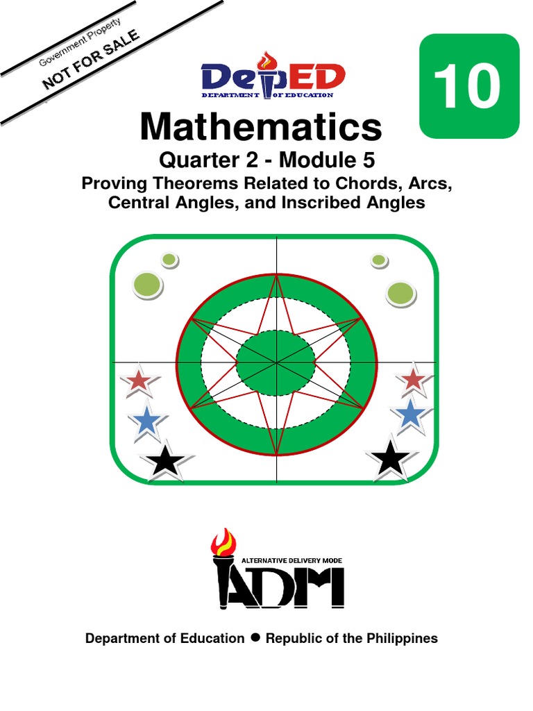 Mathematics quarter 2 module 5 pdf circle angle